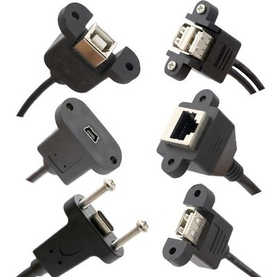 kaufen Schraubverriegelung Micro Typ C RJ45 Ethernet männlich weiblich USB-Panel-Hochkabel online manufacture