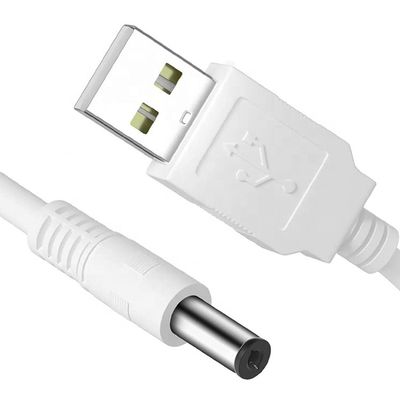 kaufen Weißes 1M 5V USB 2.0 A Männlich bis Gleichspannung Jack 5.5X2.1mm Ladekabel online manufacture