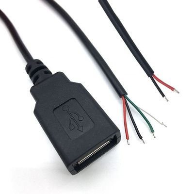 kaufen Männlich-Weiblich-USB 2.0 Typ A Stecker zum freien Ende eingelagertes offenes Pigtail-Drahtladekabel für LED-Band online manufacture