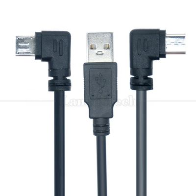 kaufen 90 Grad Rechtswinkel Micro B Männlich auf USB Typ A Männlich Erweiterung Datenladekabel für Tablet online manufacture