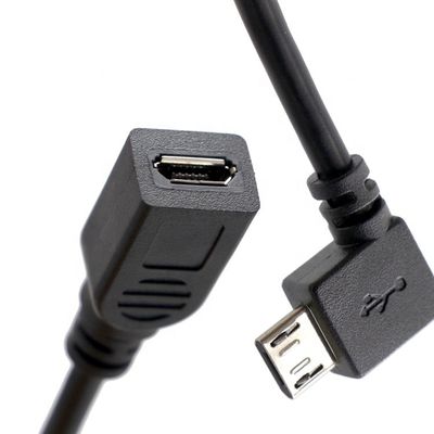 kaufen 90 Grad links rechts nach oben nach unten Winkel Männlich zu weiblich Micro B USB 2.0-Verlängerungskabel online manufacture