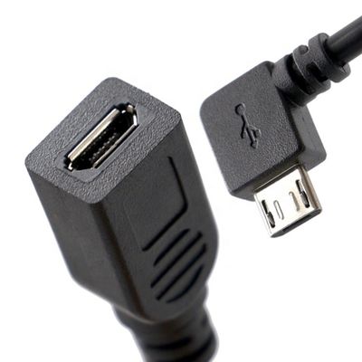 kaufen 90 Grad rechten Winkel Männlich-Frauen-Micro-USB Kabel online manufacture