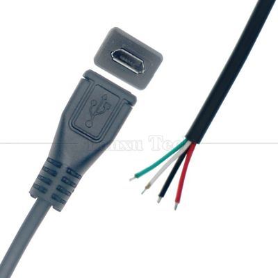 kaufen OEM-Datenladung Micro b 5 PIN USB Männlich weiblich zu öffnen 2 4 Kerne Nackte Drähte Pigtail Kabel online manufacture