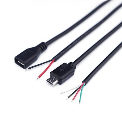 kaufen OEM-Datenladung 2 4 Kerne Micro USB Männlich Weiblich zum Öffnen nackte Drähte Pigtail Kabel online manufacture
