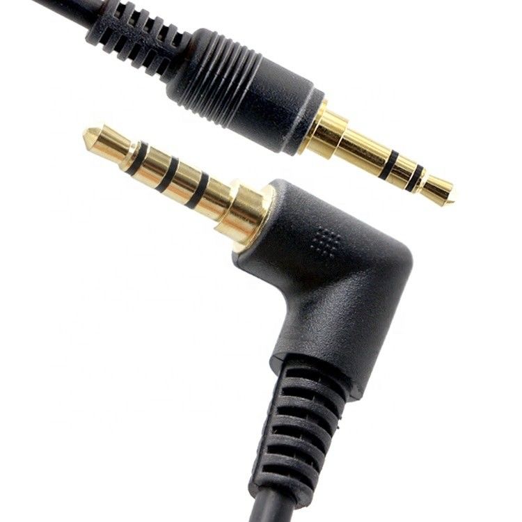 Alphatec Audio-Kabel 3,5 Mm TRS Auf TRS – Gewickelt, 90° Winkelstecker, Für Mikrofone & Kameras, 2 Stück