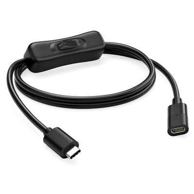 Männlich zu weiblich USB Typ C zu C Schalter ein-aus Datenladung Erweiterungskabel für Raspberry Pi LED Lampe Telefon