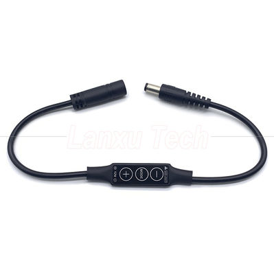 Stepless Light Männlich zu weiblich Gleichstrom-Fass Jack 5.5x2.1mm 5.5x2.5mm 3.5x1.35mm Kabel-Dimmer für LED-Lampenstreifen