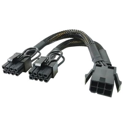 GPU 6 PIN Weiblich zu Dual 8 PIN Männlich 18AWG PCI Express Motherboard Stromversorgung Adapter PCIe Riser 3.0 Erweiterungskabel