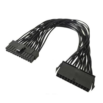 Männlich-Frauen-PSU 24-Pin-ATX-Stromversorgungserweiterungskabel für Computer-Mutterplatte