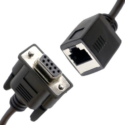 DB9 weibliche RS232-Serien- bis RJ45-weibliche Steckdose