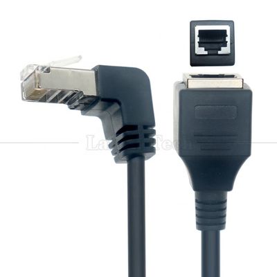 OEM STP UTP 90 Grad Rechtswinkel RJ45 8P8C Männlich bis RJ45 Weiblich Socket Cat5e Ethernet Kabel