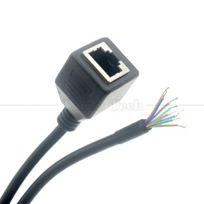 Weibliche RJ45 Steckdose zum Öffnen Blechlösch 8 Drähte Bare End Pigtail Ethernet Netzwerk Patch Lan Kabel