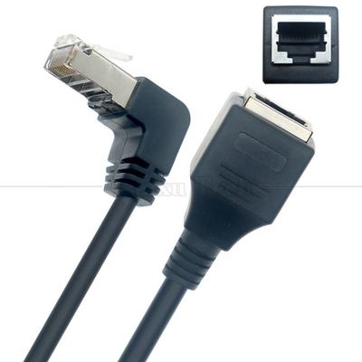 90 Grad Winkel RJ45 Männlich bis RJ45 Weiblich Steckdose Cat5e Ethernet Lan Kabel