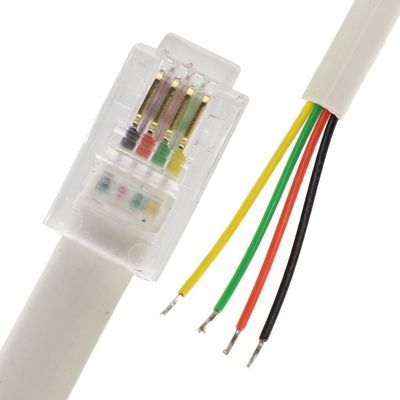 angepasst 1m 2m 3m RJ9 RJ11 Männlich 4p4c bis Stripped Tined Wire Open End Kabel