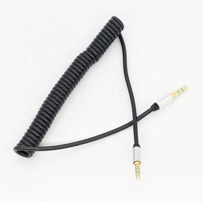 Anpassung 1M 2M 3M Spirale Spiral Feder Männlich zu Männlich 3,5 mm Jack Stereo Aux Audio Kabel