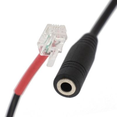 RJ9 RJ10 auf weibliche 3,5 mm CTIA Stecker Audio Jack Headset Adapter Kabel für Bürotelefon