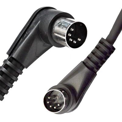 BESCHLUSS Fabrik Schild Rechtswinkel Männlich zu Männlich 5 Pin Din Connector Midi Kabel