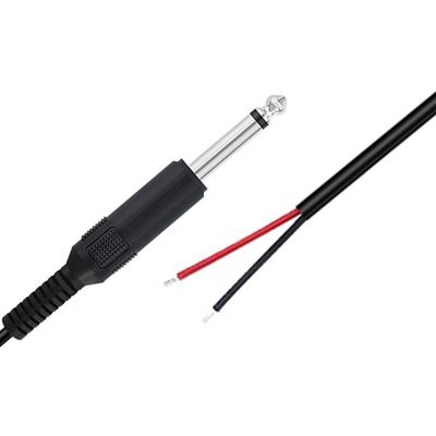 6.35mm 1/4 Zoll TS 2 Ploes Jack Mono Männlich Audio Stecker zum nackten Draht Offenes Ende Kabel für Mikrofon