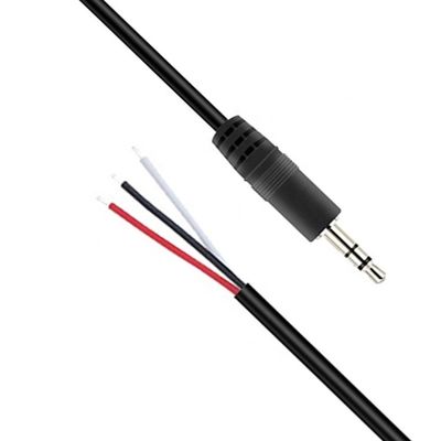 Custom 3 Pole 3.5mm Stereo Audio Jack zu Stripped Pigtail Zinnige Bar Wire End Kabel