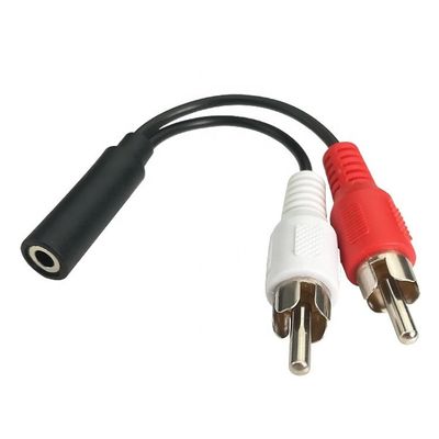 Splitter weibliche 3,5 mm Aux Audio Jack zu 2 RCA männliche AV-Kabel für Lautsprecher