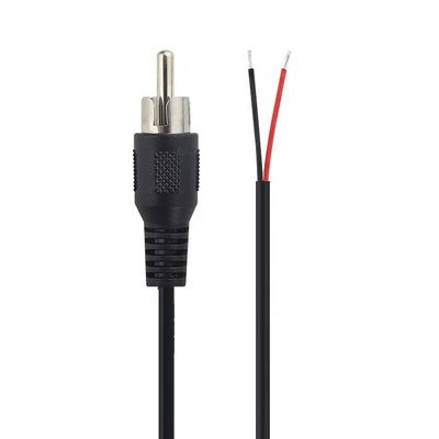 Custom RCA männliche Stecker zu nackten abgestreiften Draht eingeschlossenen Enden Kabel