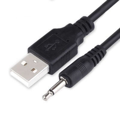 1M USB auf 3,5mm 2 Plöte Aux Audio Jack Stecker Ladekabel für Lautsprecher Telefon