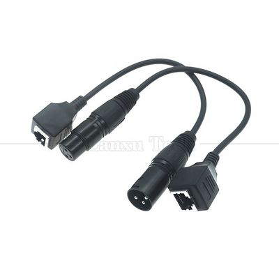 XLR 3-Pin-Stäbe Männlich weiblich auf RJ45 weiblich Cat5-Netzwerk-Ethernet-Adapterkabel für Led-Audio-DMX-CON-Controller