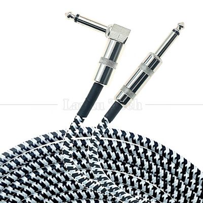 1M 3M 5M 1/4 Mono TS Jack Rechtswinkel zum Geraden Musikinstrument Zubehör Verstärker Effekt Elektro-Gitarre Patch Kabel
