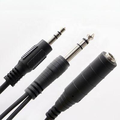 Splitter Männlich auf weiblich 6,35 mm 3,5 mm TRS Jack Mikrofon Audio Kabel