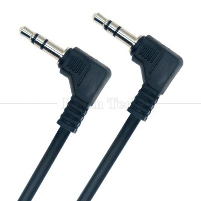 90 Grad Rechtswinkel Männlich zu Männlich 3 Pole TRS 3,5 mm Audio Jack Verlängerungskabel