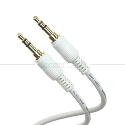 Hochwertiges Gold Silberplattiert Männlich zu Männlich 3,5 mm TRS 3 Pole Stereo Jack Audio Erweiterungskabel