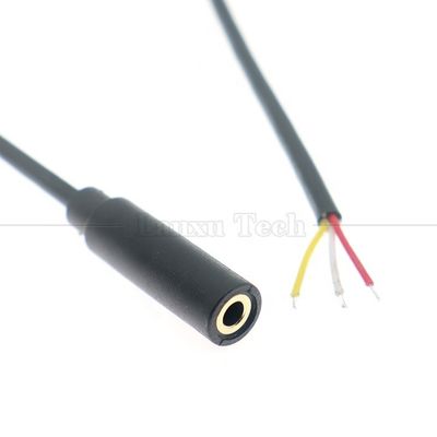Goldplattiert 3,5 mm TRS 3 Ploes Shield Audio Jack weiblich bis geballt