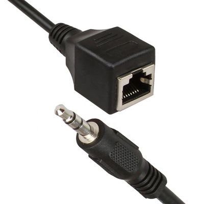3.5mm Stereo Audio Jack zu RJ45 weibliche Steckdose Cat5 Cat6 Cat7 Ethernet-Verlängerungskabel