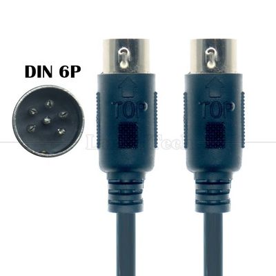 Hochwertiges Schild männlich-männlich MIDI 6 PIN DIN-Serienverlängerungskabel für Audio-Tastaturmikrofon-Gitarre