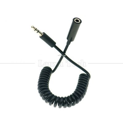 Spring Sprial Coiled Männlich auf weiblich 3,5 mm Jack Aux Stereo Audio Erweiterungskabel für Lautsprecher Kopfhörer