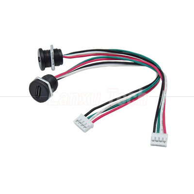 Wasserdichtes USB Typ C weibliche Steckdose zu 4 Pins PH 2.0 XH 2.54 SH1.0 VH ZH MX-Anschlusskabel