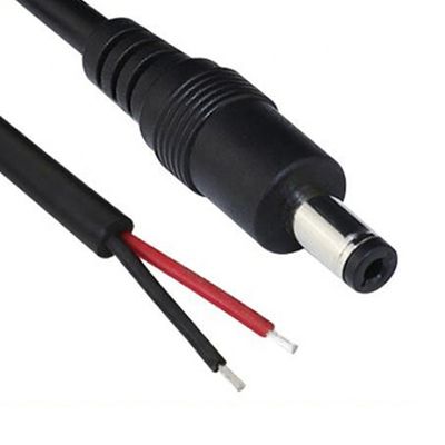 CUSTOM DC Männlich weiblich Fass Jack 2,1x5,5 mm zu öffnen Pigtail DC Stromkabel