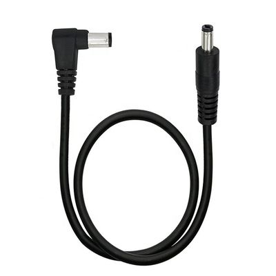 90 Grad rechten Winkel von männlich auf gerade männlich 5,5x2,1 mm Fass Jack DC Stromverlängerungskabel