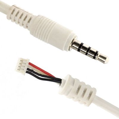 Custom Weiß 3,5 mm TRRS Audio DC Jack zum JST-Konnektor 2,0 mm 2,54 mm Pitch Assembly Kabel