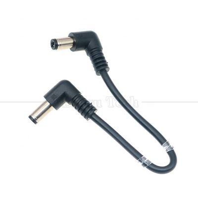 12V 24V Männlich zu Männlich Gleichspannung Winkelstecker Steckerverbindung 5.5*2.1mm Stromversorgung Verlängerung Drahtkabel