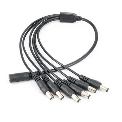 1 bis 6 Wege 1 Weiblich bis 6 Männlich 5,5x2,1 mm Gleichspannungssplitterkabel für CCTV-Kamera LED-Band
