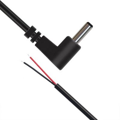 90 Grad Rechtswinkel DC Jack 5.5x2.1mm 5.5x2.5mm 1.35x3.5mm bis zum offenen Draht Ende Pigtail Kabel