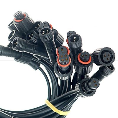 Anpassung IP67 IP68 Wasserdicht M12 2pin 3pin 4pin M12 DC zum Öffnen nackter Drähte Endkabel für LED-Licht