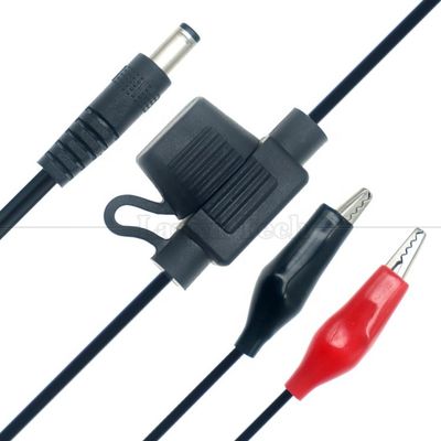 12V Gleichspannung 5,5X2,1 mm auf Alligator Clips Sicherungstraktkabel für Trail-Kamera