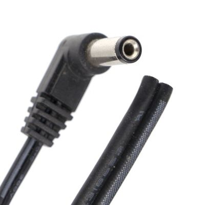90 Grad rechten Winkel DC-Fass Jack 2,1x5,5mm Männlich weiblich bis freies Ende Offenes Pigtail DC-Stromkabel