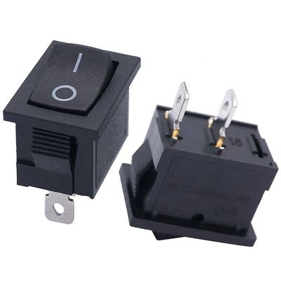 AC 6A/250V 10A/125V Schwarz 2-Pin-Position Schalter in ON OFF elektrische Boot Rocker Schalter