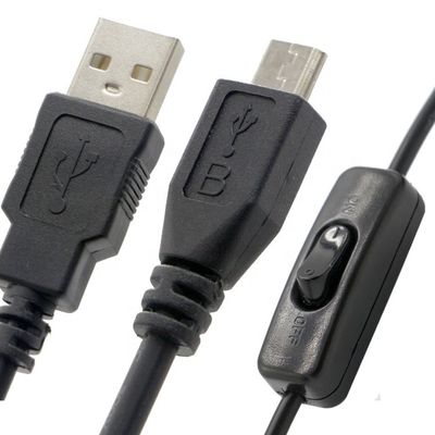 Hochwertiges 1M ON OFF-Controller Micro B zu USB A-Verlängerungskabel mit Schalter für LED-Lampe
