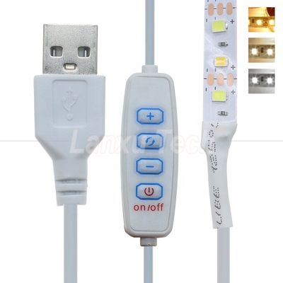 5V Ausgang Stufenlose Verdunkelung ON OFF Schalter USB-Dimmkabel für LED-Leuchtenlampe