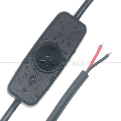 Wasserabweisende Siliziumbedeckung Druckknopf 2 Nadel DC Strom an und aus Schalterkabel für Lampe Motorrad