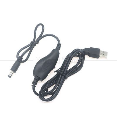 5V USB zu DC 5,5x2,1mm 12V Ausgangshelligkeitssteuerung Einstellbarer Dimmer eingeschaltet ausgeschaltet Schalterkabel für LED-Leuchtenventilator